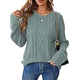 Libsorge Womens Oversized Cute Chunky Cable Knit Sweater Winter 2025 Trendy Ladies Dressy Casual Long Sleeve Pullover Top