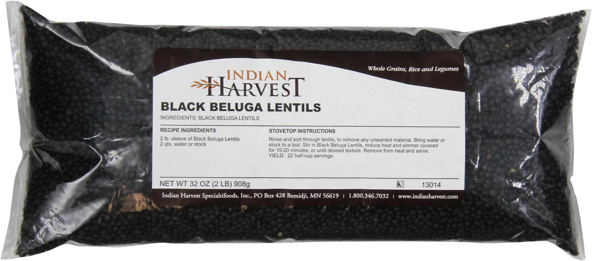 InHarvest Black Beluga Lentils, 2 Pound