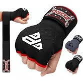 ZORQ Gel Hand Wraps for Boxing Gloves - Quick Wrap Inner Gloves with Knuckle Protection for Men &amp; Women, Easy Boxing Wraps with Semi-Elastic Wrist Support for MMA, Muay Thai &amp; Kickboxing