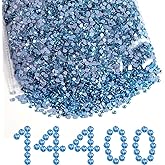 Beadsland Hotfix Rhinestones Bulk, 14400PCS Crystal Hot Fix Rhinestones for Crafts Clothes DIY Decoration, Aquamarine, SS10, 