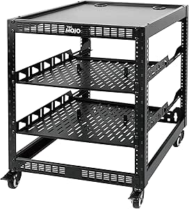 12U Open Frame Network Rack for IT &AV Gear, 12RU AV Rack 4-Post with ...