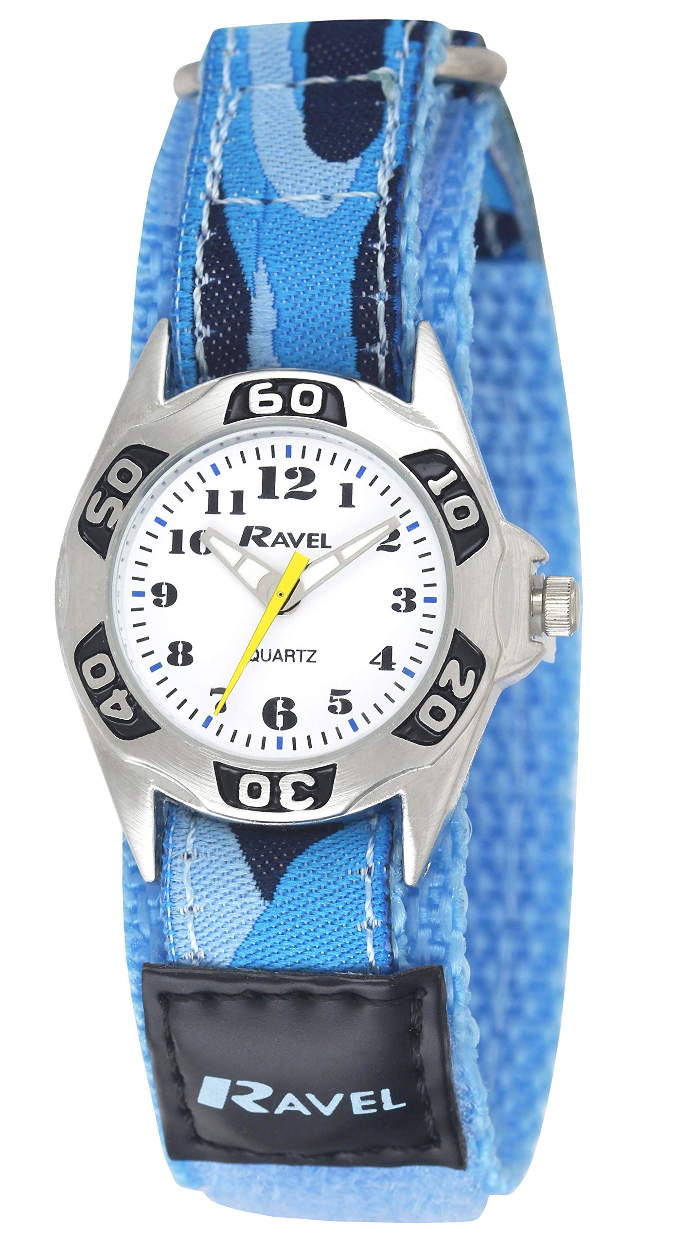 Ravel Children's Camouflage Army Watch with Easy Fasten Action Strap (Blue)