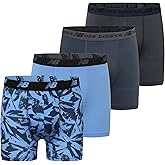 New Balance Boys' Tagless Moisture Wicking Breathable Boxer Briefs Underwear (2 Performance/2 Mesh)