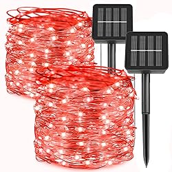 kemooie 2 Packs Solar Fairy Lights, 100 LED 33FT 8