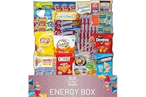 Jumbo Jumble Snack Box (45 Count) Gift Care Package Snacks Variety Pack for Adults Teens Kids Men Women School College Office Birthday (Energy Set)