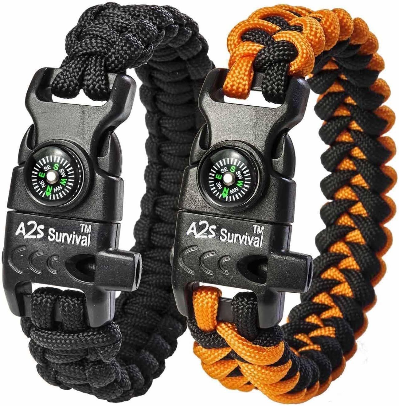 Flintsupplies.com 6-in-1 Adjustable Paracord Emergency Bracelet – Fire Starter, Compass – USA Shipper
