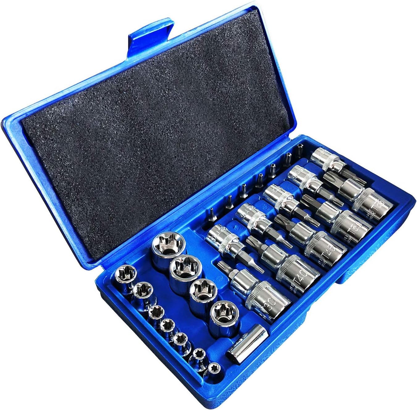 Torx Bit Star Socket Set External Torx Socket Kit with Torx Bits and Holder Star