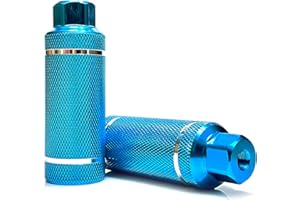 WADEKING WHW WADEKING Bike Pegs 4.3" Length,2 Pieces,Suitable for 3/8 inch Axles, Free-Style BMX Bicycles and Various Bicycles, Durable and Stylish Non-Slip (Upgraded Version Aluminum Alloy)