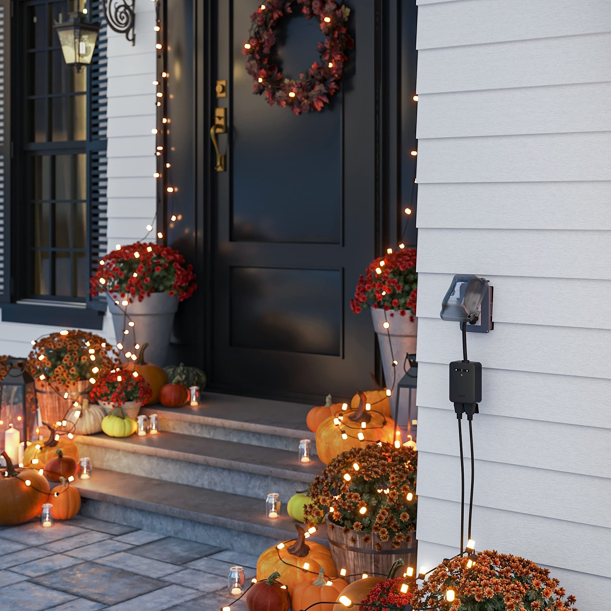 Wyze Plug Outdoor, Dual Outlets Energy Monitoring, IP64, 2.4GHz WiFi Smart Plug, Works with Alexa, Google Assistant, IFTTT, No Hub Required, Black - View 2