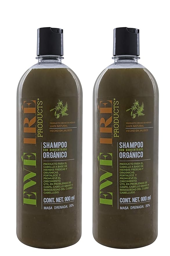 Shampoo Orgánico y Ecológico Ewé Iré (900ml) 2 Unidades