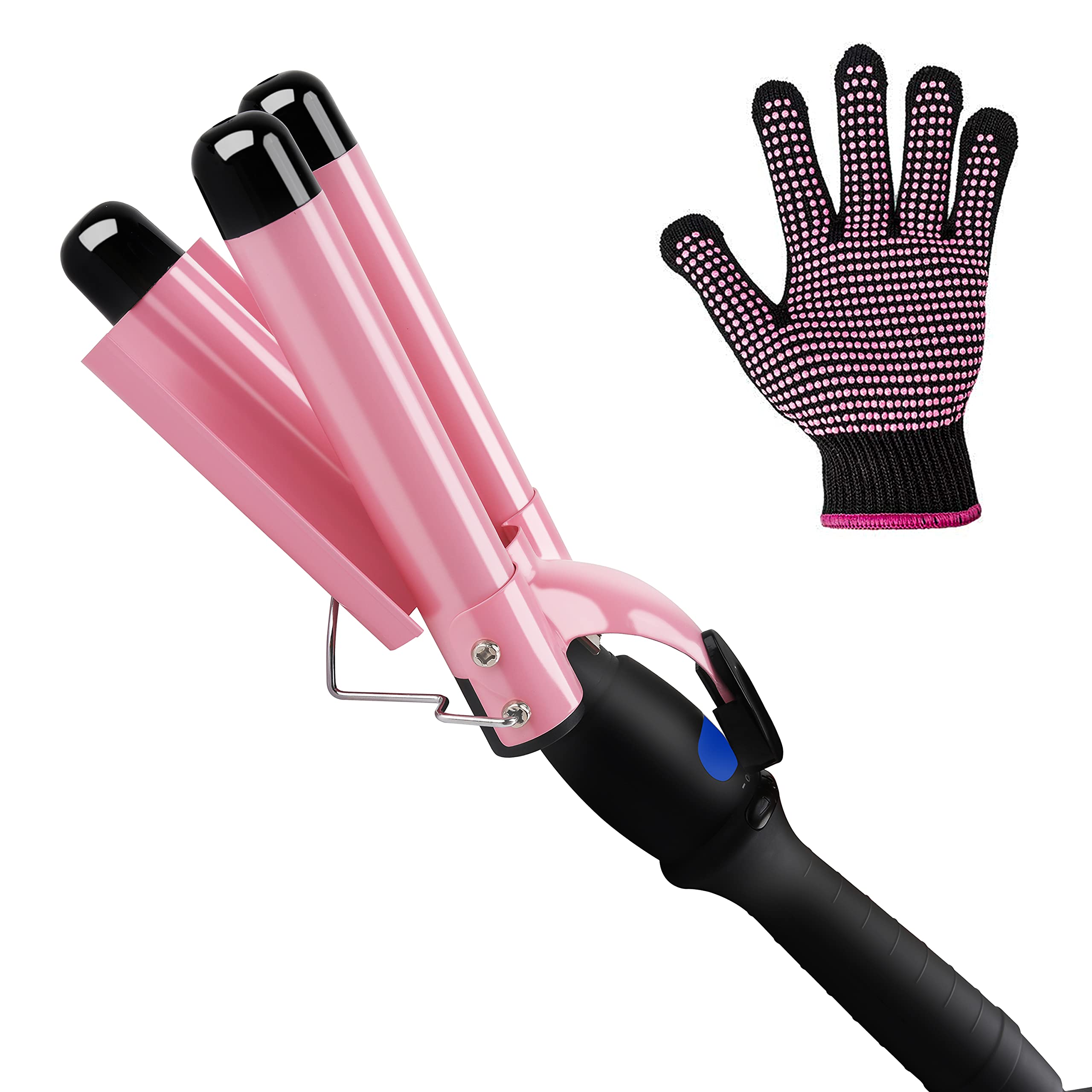 Buy Triple Barrel Curling Iron, 1 Inch Bed Head Waver with LCD Temp