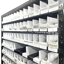 50 Pack PVC Shelf Dividers, 15"x 6" Closet Dividers