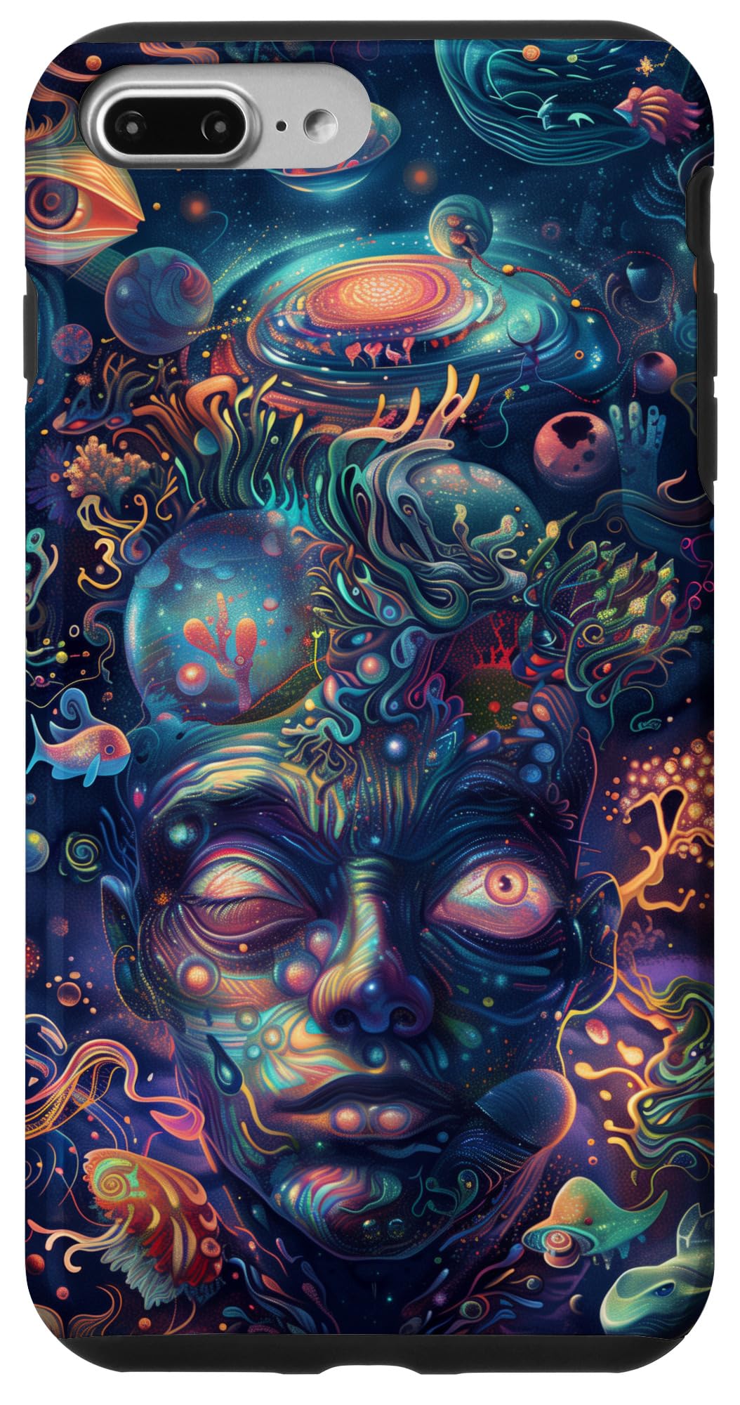 Psychedelic Planets Trippy Cosmos Eyes Weird Case for iPhone 7 Plus/8 Plus