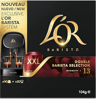 L'OR BARISTA,Cápsulas Doble Barista Selection Intensidad 13  - Exclusivas para cafeteras L'OR BARISTA, Pack de 5 x 10 [Total 50 cápsulas]