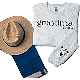 Custom Mama Sweatshirt with Kids Names on Sleeve – Personalized Est 2026 Cozy Mom Crewneck Fan Gift Apparel