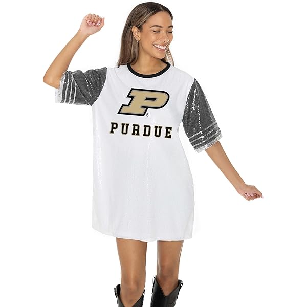Duke Blue Devils Sequin Fashion Jersey Tunic Dress, Striped Sleeve, Lined  (US, Alpha, Small, Regular, Regular, Black) at Amazon Women's Clothing store
