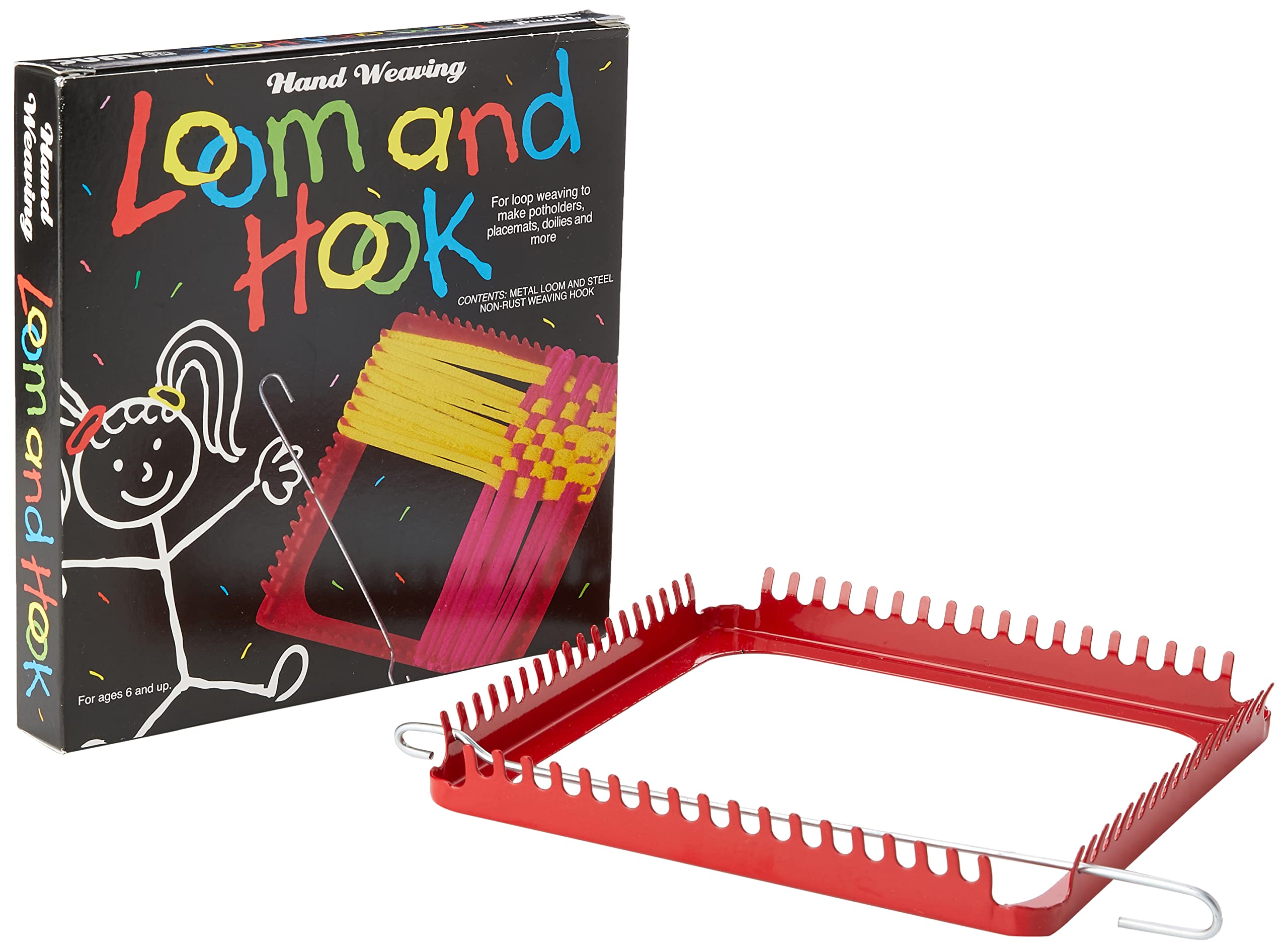 Wool Novelty Metal Deluxe Hand Weaving Loom and Hook-