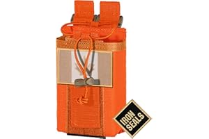IronSeals Tactical Molle Adjustable Interphone Storage Bag Outdoor Sports Radio Pouch for Two Ways Walkie-Talkie
