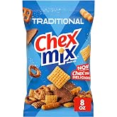 Traditional Chex Mix, Original Recipe, 8 oz | Corn &amp; Wheat Chex, Rye Chips, Squiggle Breadsticks, Pretzels, 50% Less Fat than Regular Potato Chips