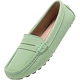 BEAUSEEN Women's Genuine Leather Penny Loafers Classic Driving Moccasins Casual Slip On Comfort Women Loafer Shoes