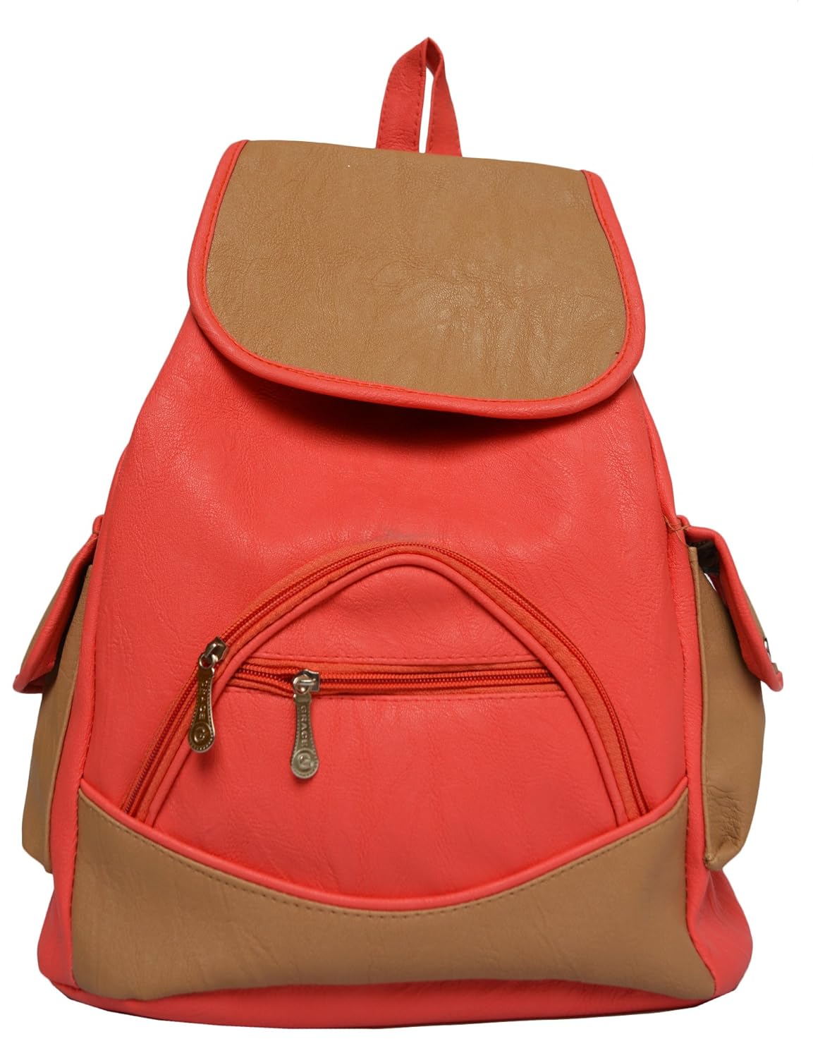 hbos traders girl's backpacks handbags (peach & mustard 123)