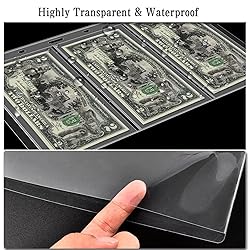 Ettonsun 30 Pockets Paper Money Collection Supplies