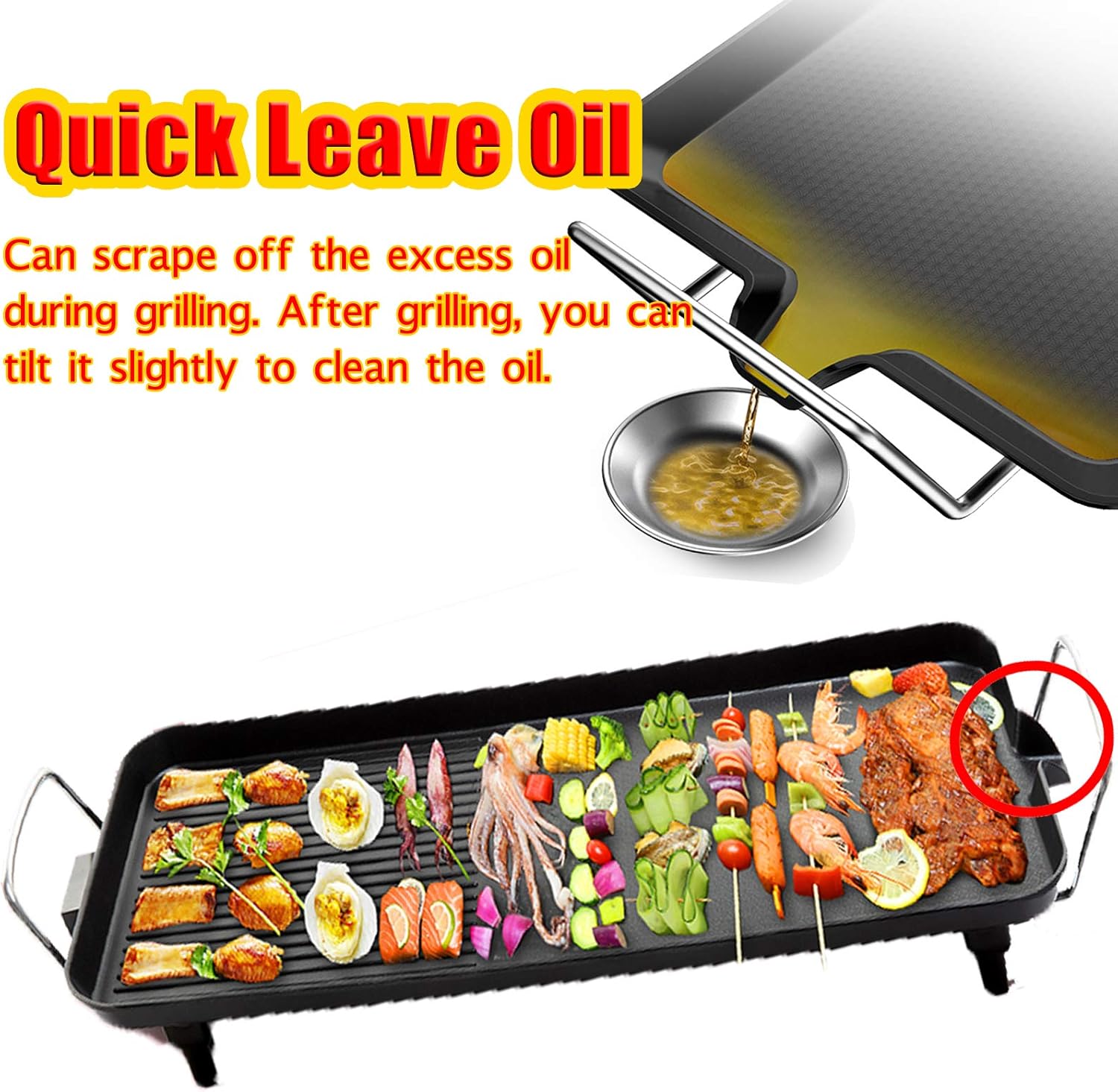 Electric Teppanyaki Table Grill Bbq Barbecue Hot Plate Griddle Portable For Indoor Outdoor Kitchen Dinner Party Camping Festival 67x29 5x8 5cm Xl Size Non Stick Large Table Top Grill Pan Teppanyaki Grills Indoor Grills
