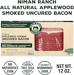 Niman Ranch, Pork Bacon Applewood Smoked Uncured Chef's Case, 12 Ounce
