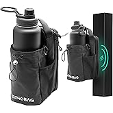 GYMOBAG Magnetic Gym Bag for Men & Women – Strong Magnets, Waterproof Crossbody Sling with AirTag Pocket & Pouch –Magnetic Water Bottle Holder Fits 64oz, Travel/Sports/Work Bag Ideal for Everyday Use