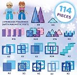 Science Kidz Magnetic Tiles Princess Castle Set 114 Pieces Case Figures view 2