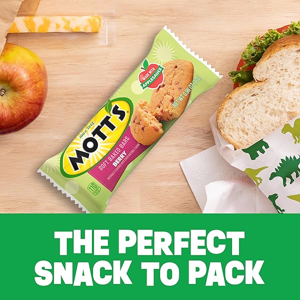 MOTT’S SOFT BAKED BARS, BERRY, MADE WITH APPLESAUCE, 6 COUNT, 5.76 OZ