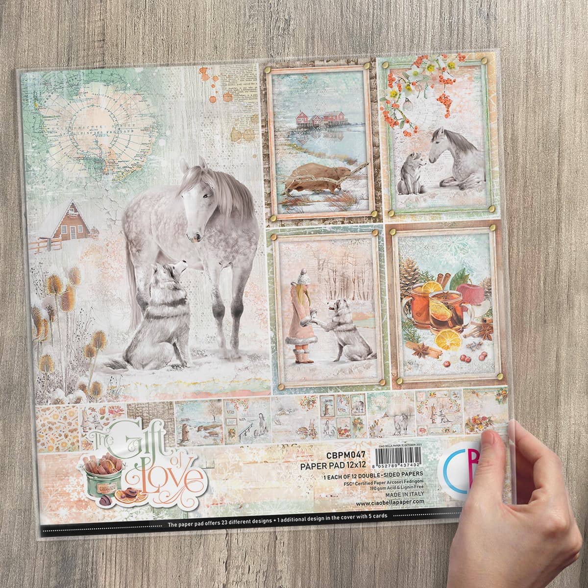Ciao Bella Paper The Gift of Love Paper Pad 12"X12"