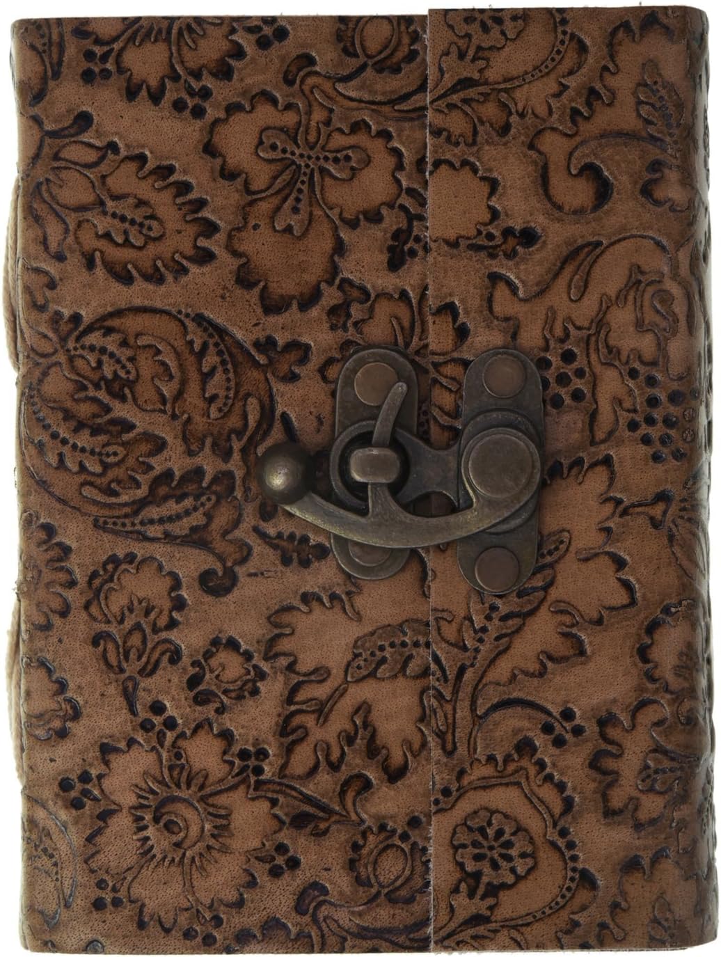 CRAFT PLAYLeather Flower Emboss Diary (10.5 Cm X 15 Cm X 3 Cm)
