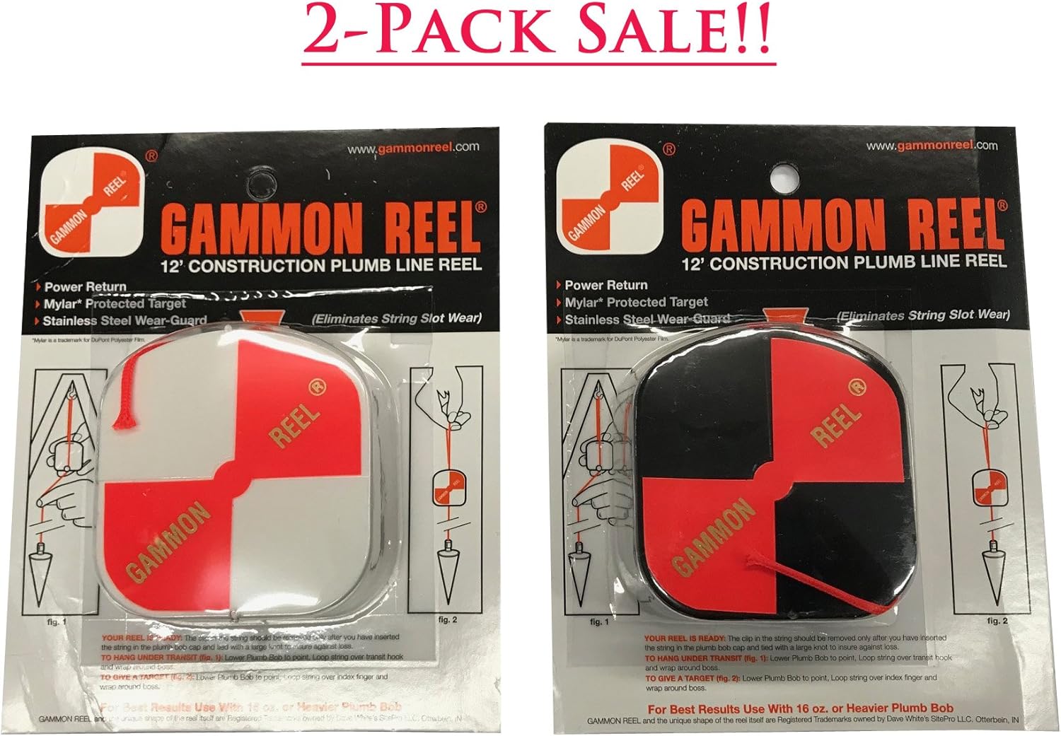 Gammon Reel 117289 Combo Gammon Reel Set (2 Pcs/Set)