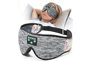 Sleep Mask with Bluetooth Headphones, Boodlab Bluetooth Eye Mask for Sleeping, Washable Sleeping Headphones, Cool Tech Gadgets Unique Gift for Valentine's Father's Mother's Day Birthday Christmas