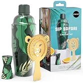 NEW OTOTO Cocktail Shaker Set - Bartender Kit with Lion Cap, Bar Cart, Bar Accessories, Drink Shaker, Cocktail Shaker with St