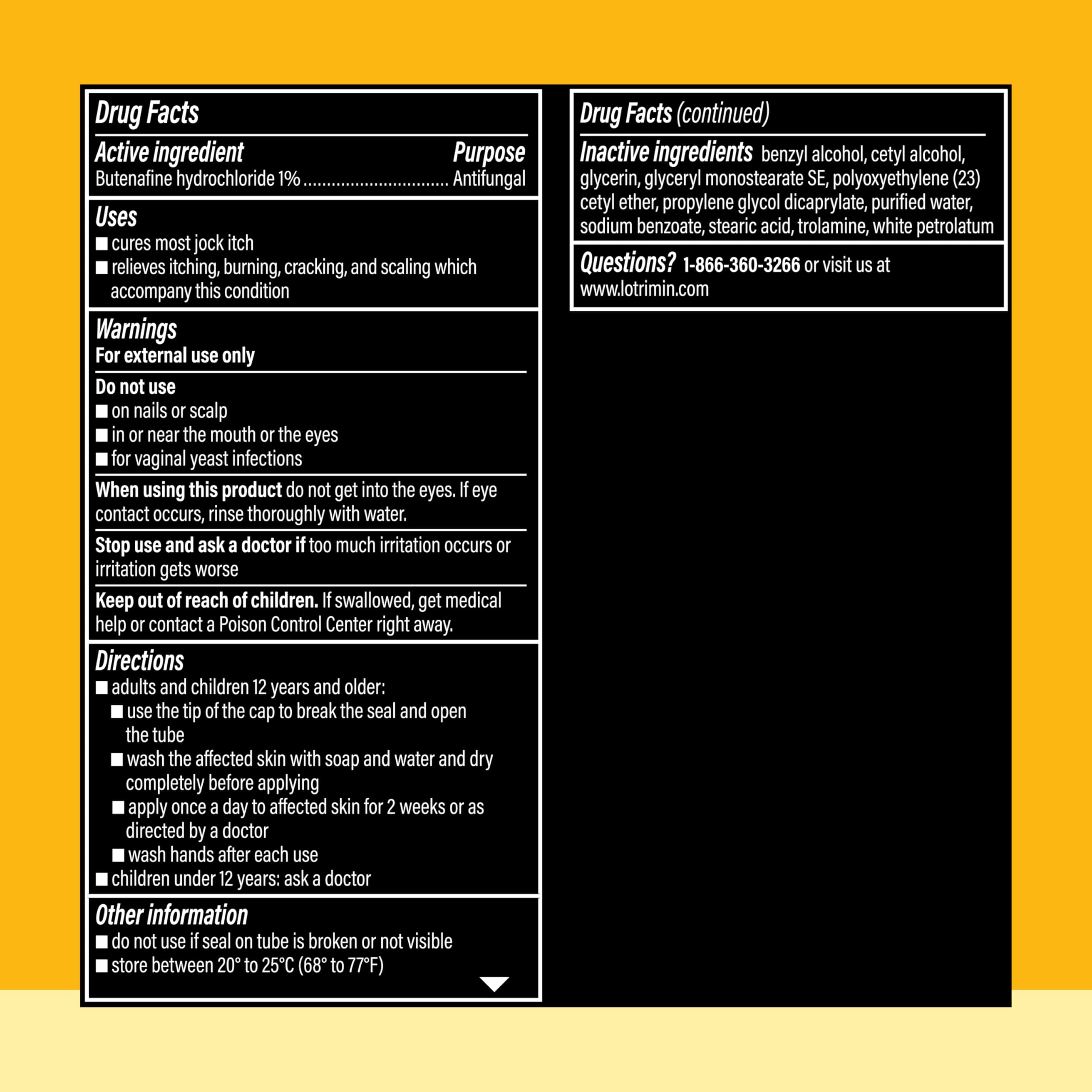 Lotrimin Ultra Jock Itch Cream - Powerful Butenafine Hydrochloride Treatment for Jock Itch, 0.42 Ounce (12 Grams) (Packaging May Vary)