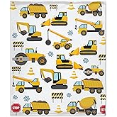 Ottoy Construction Trucks Baby Blanket Cozy Soft Swaddle Blanket Boys, Girls, Infant, Newborn Receiving Blankets Birthday Gifts 40"x30" (Toddler) for Pets