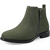 Harvest Land Women's Ankle Boots Short Flat Low Heel Dress Chelsea Casual Classic Booties