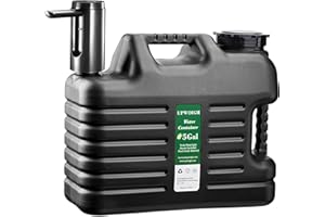 UPWOIGH Portable 5 Gallon Water Jug with Automatic Touch Control Pump,Truly No Leakage Water Container with Spigot,Type-C Rechargeable Black Water Pump Gear for Outdoors Camping Hiking