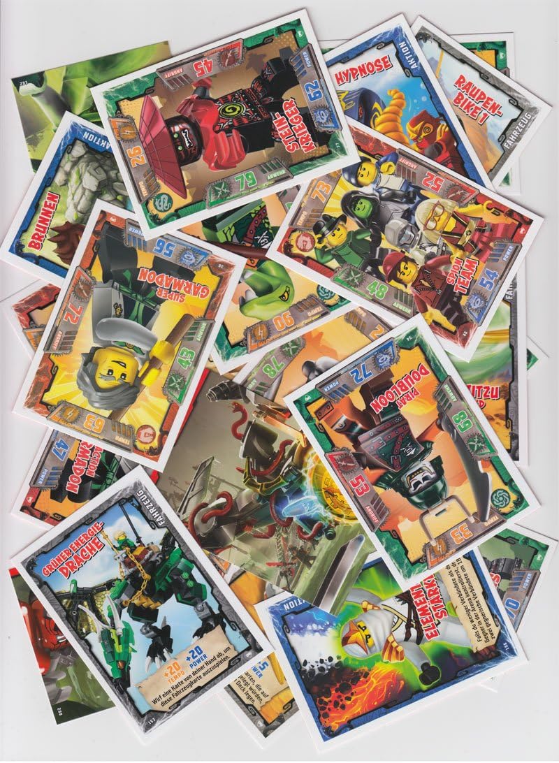 LEGO Ninjago 2 (Serie 2) - 50 base cards Set + Bonus Special map - German Edition