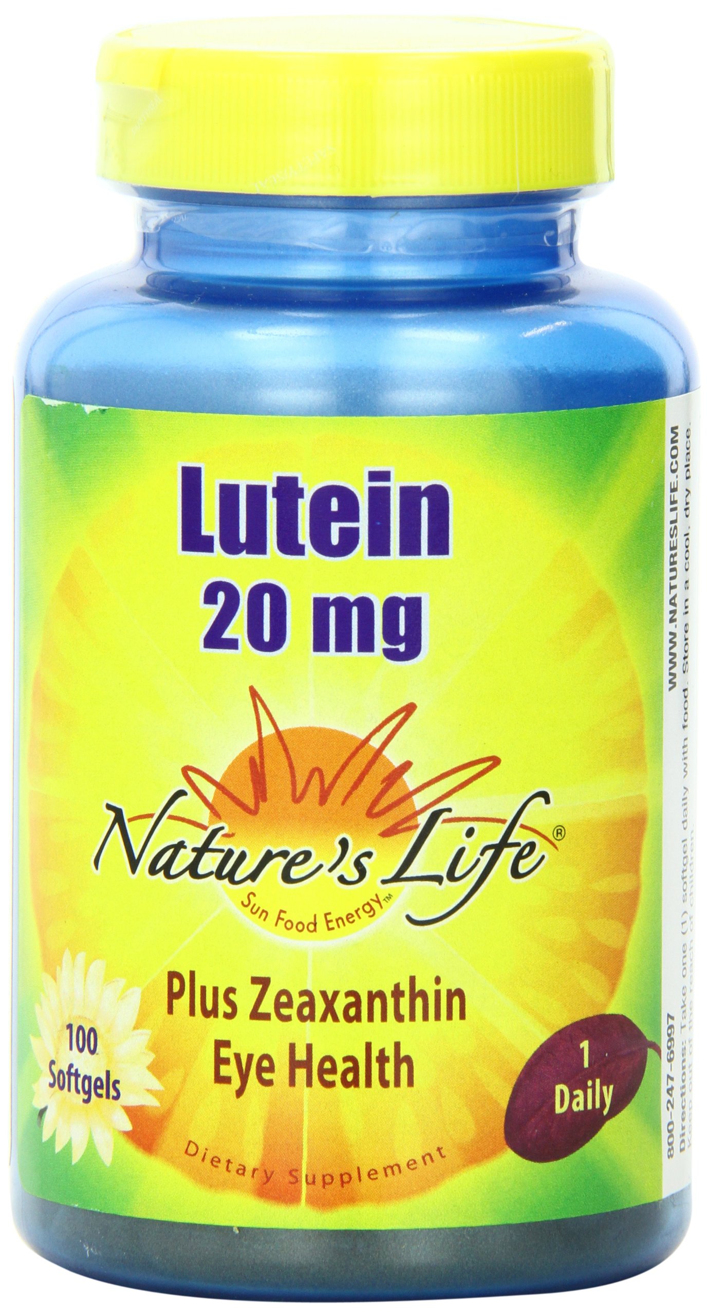 Buy Nature's Life Lutein 20 mg 100 ct Online at desertcartUAE