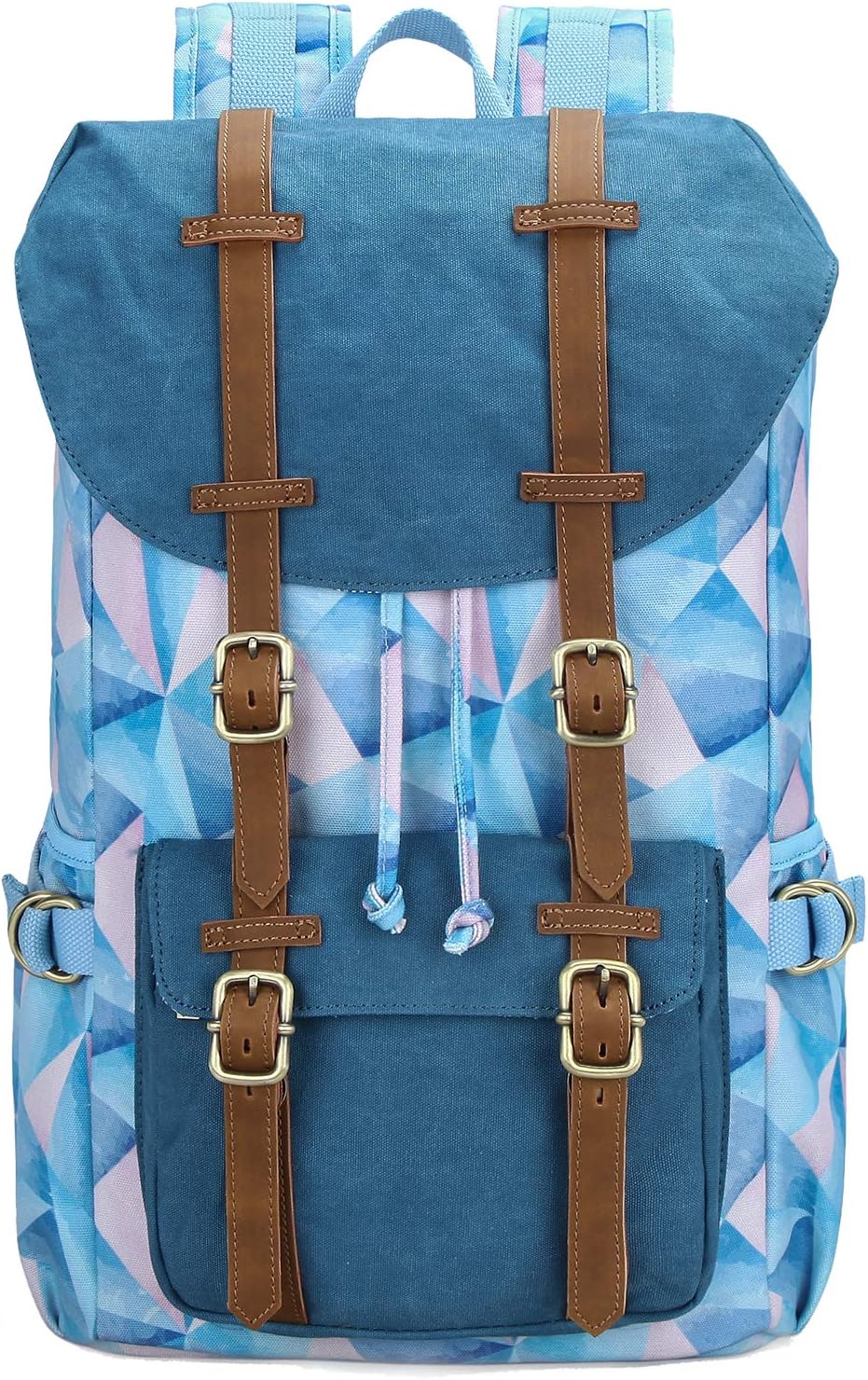 EverVanz Outdoor Canvas Backpack, Waterproof Travel Hiking Camping Rucksack Pack, Large Casual Daypack, College School Backpack, Shoulder Bags Fits 15" Laptop Tablets