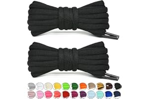 Stepace [2 Pairs Half Round Shoe Laces for Sneakers 76cm - 182cm Length 22 Color Shoelaces