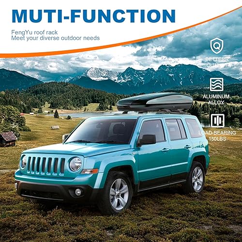 FengYu Roof Rack Cross Bars Compatible with Jeep Patriot 2007-2017