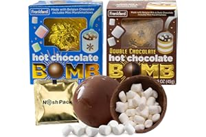 Hot Chocolate Bombs Cocoa Bomb Variety with Marshmallows Stocking Stuffers Edible Holiday Gifts for Women Kids Christmas Candy Coco Balls Gift with Nosh Pack Mints, 2 Pack