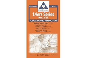 OUTDOOR TRAIL MAPS Colorado 14ers Maps Series 1 of 16 - Bierstadt, Evans | Grays, Torreys