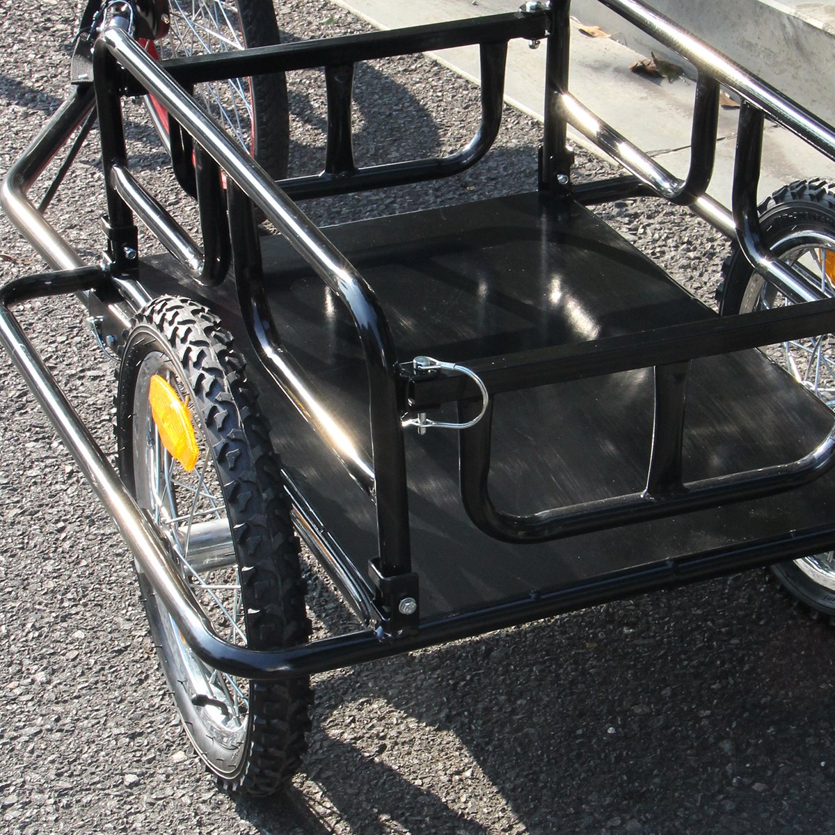 Esright Foldable Bike Trailer Cargo Utility Luggage Bicycle Trailer on