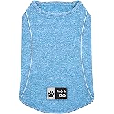 KYEESE Reflective Dog Shirt, Lightweight Sun Protection Dog T Shirts for Small Dogs Boy, Breathable Sleeveless Pet Tank Top High Visibility Summer Dogs Clothes for Night Walking Outdoor, Blue, M