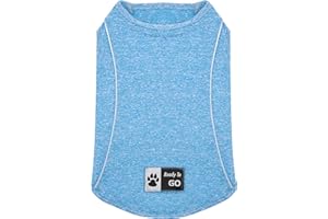 KYEESE Dog Shirt Sports Athletic Breathable Dog T-Shirt with Reflective Strip Tank Top Summer Lightweight Sleeveless Vest Cat Shirt